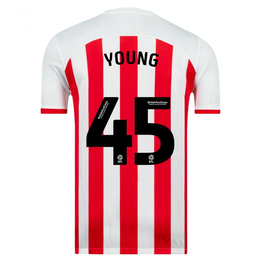 Kinder Matthew Young #45 Weiß Heimtrikot Trikot 2023/24 T-Shirt