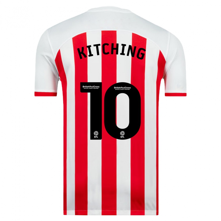 Kinder Katie Kitching #10 Weiß Heimtrikot Trikot 2023/24 T-Shirt