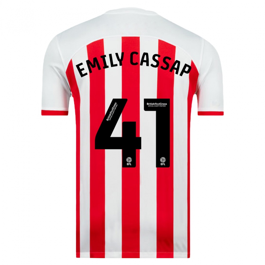 Kinder Emily Cassap #41 Weiß Heimtrikot Trikot 2023/24 T-Shirt