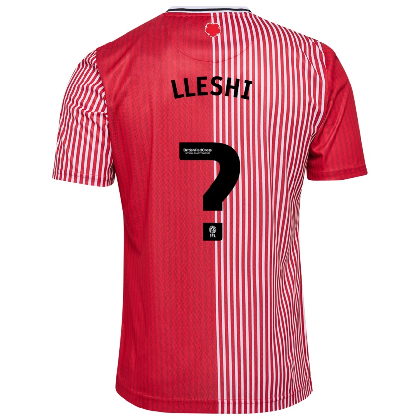 Kinder Henri Lleshi #0 Rot Heimtrikot Trikot 2023/24 T-Shirt