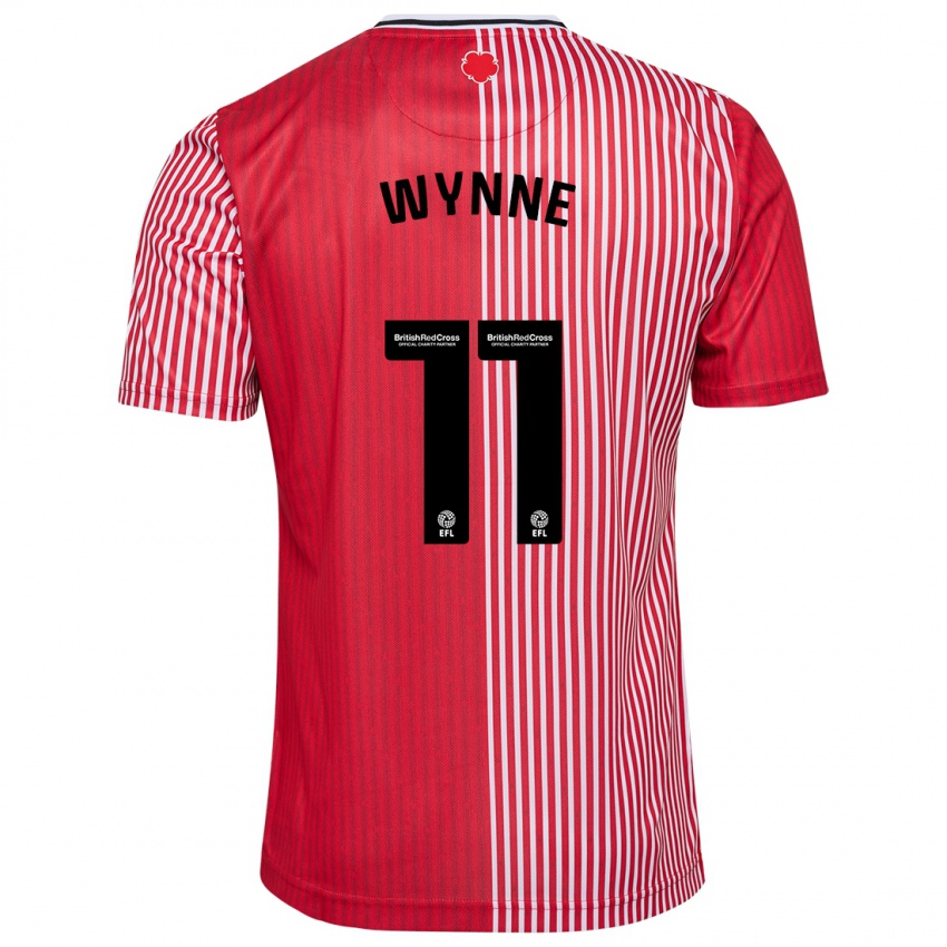 Kinder Megan Wynne #11 Rot Heimtrikot Trikot 2023/24 T-Shirt