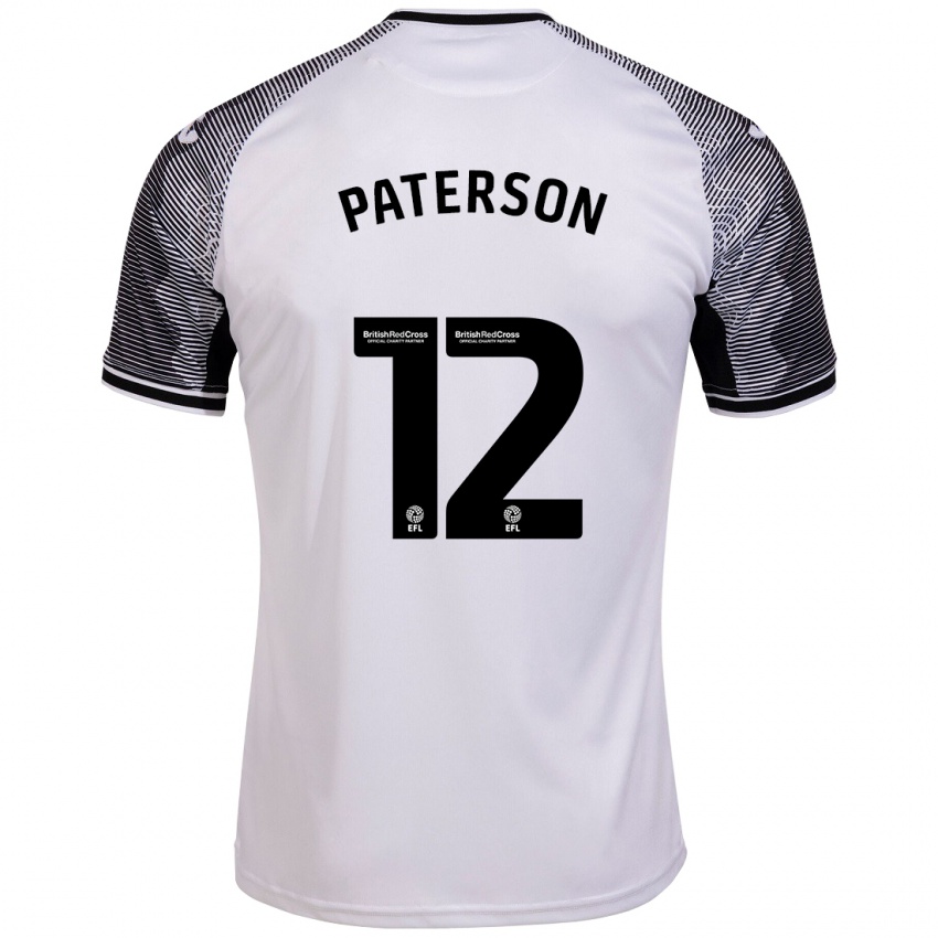 Kinder Jamie Paterson #12 Weiß Heimtrikot Trikot 2023/24 T-Shirt