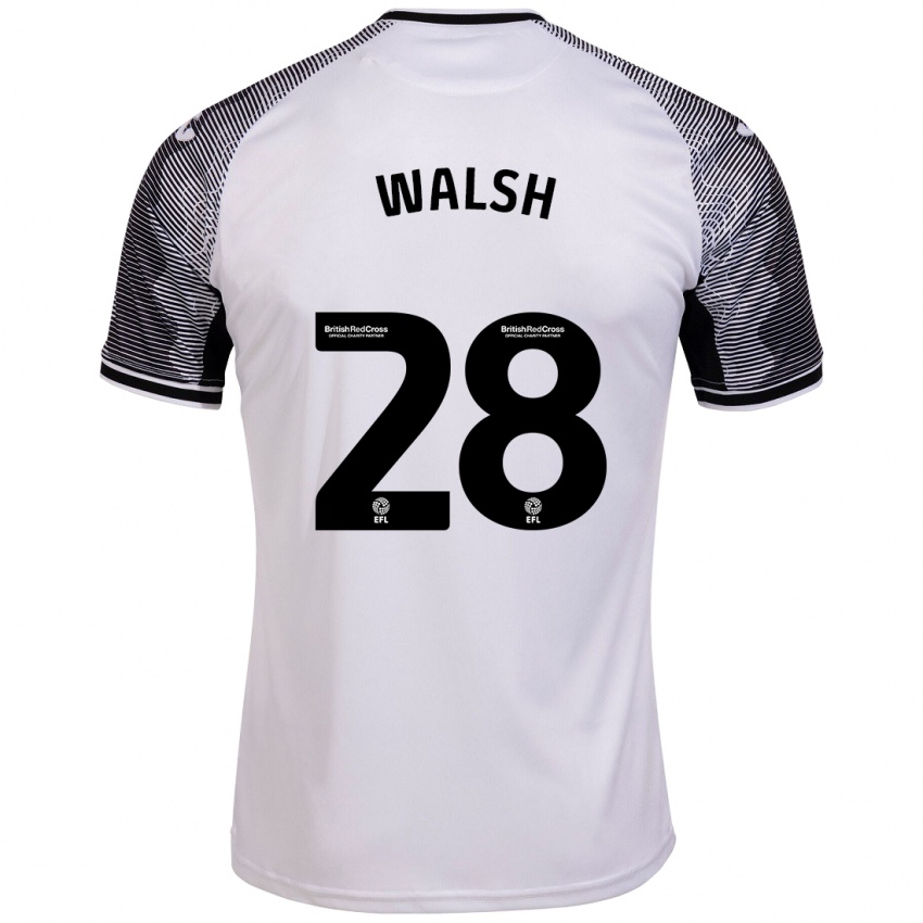 Kinder Liam Walsh #28 Weiß Heimtrikot Trikot 2023/24 T-Shirt