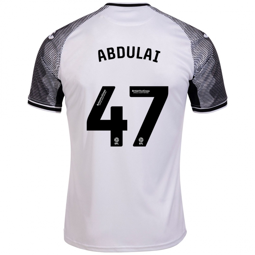 Kinder Azeem Abdulai #47 Weiß Heimtrikot Trikot 2023/24 T-Shirt