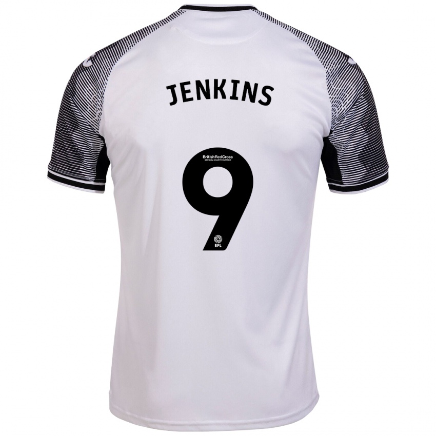 Kinder Nieve Jenkins #9 Weiß Heimtrikot Trikot 2023/24 T-Shirt