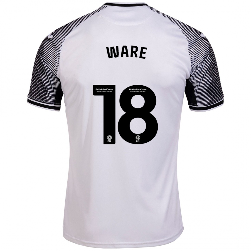 Kinder Phoebe Ware #18 Weiß Heimtrikot Trikot 2023/24 T-Shirt