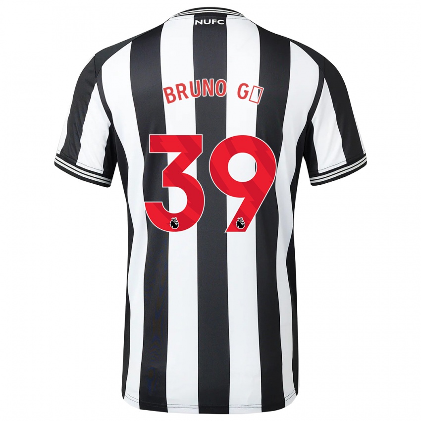 Kinder Bruno Guimaraes #39 Schwarz-Weiss Heimtrikot Trikot 2023/24 T-Shirt