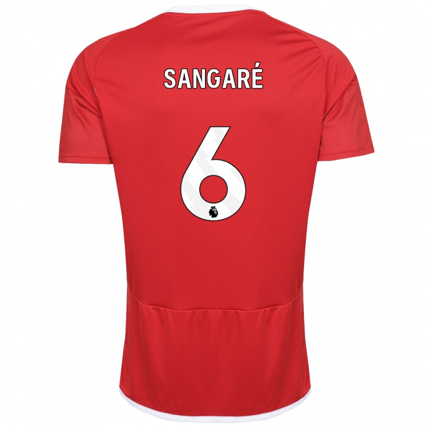 Kinder Ibrahim Sangare #6 Rot Heimtrikot Trikot 2023/24 T-Shirt