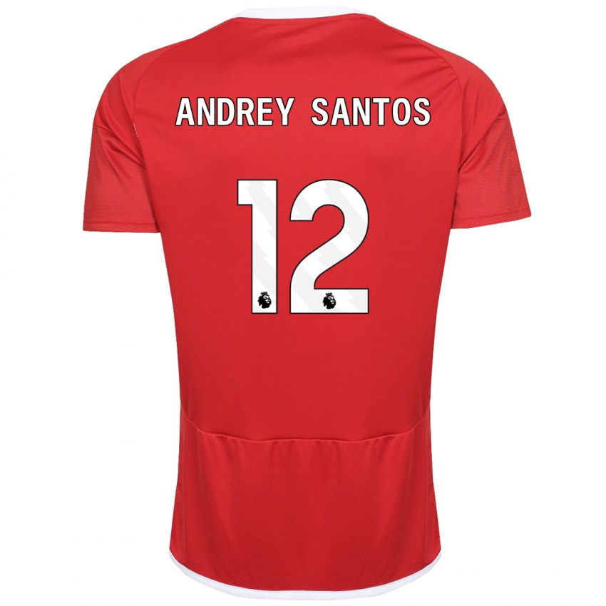 Kinder Andrey Santos #12 Rot Heimtrikot Trikot 2023/24 T-Shirt