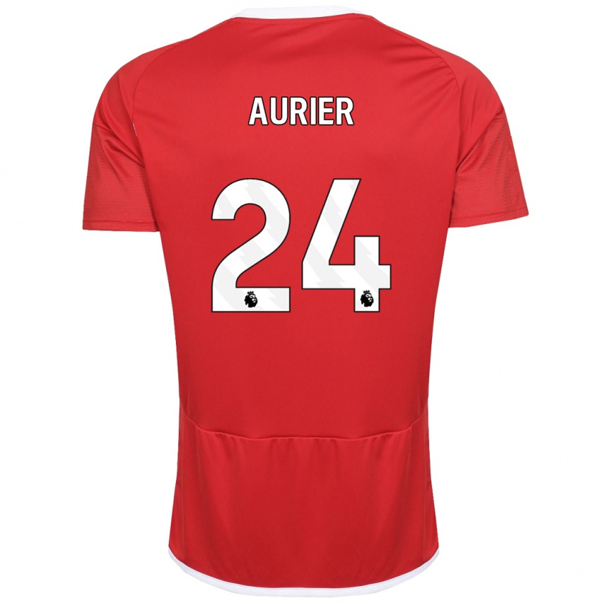 Kinder Serge Aurier #24 Rot Heimtrikot Trikot 2023/24 T-Shirt