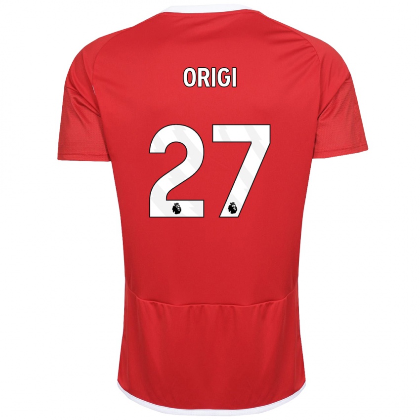 Kinder Divock Origi #27 Rot Heimtrikot Trikot 2023/24 T-Shirt