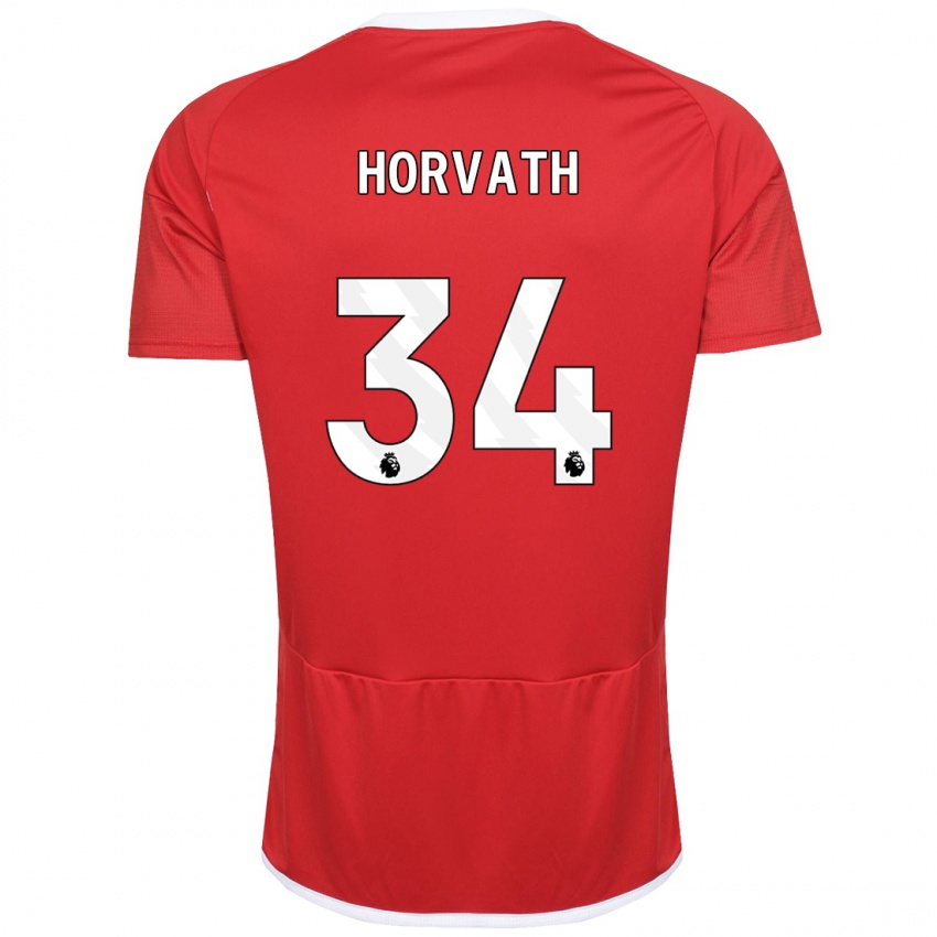 Kinder Ethan Horvath #34 Rot Heimtrikot Trikot 2023/24 T-Shirt