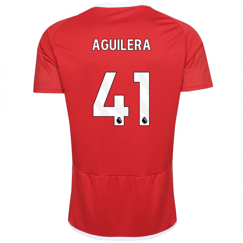 Kinder Brandon Aguilera #41 Rot Heimtrikot Trikot 2023/24 T-Shirt