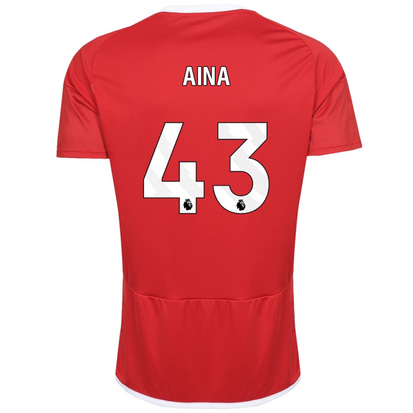 Kinder Ola Aina #43 Rot Heimtrikot Trikot 2023/24 T-Shirt