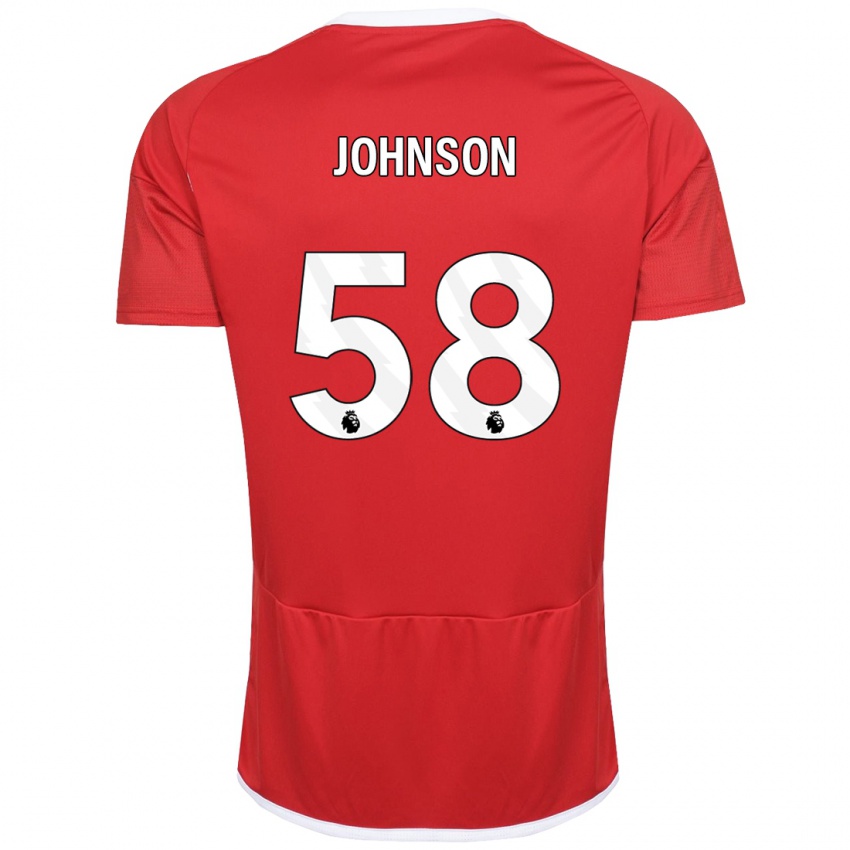 Kinder Pharrell Johnson #58 Rot Heimtrikot Trikot 2023/24 T-Shirt