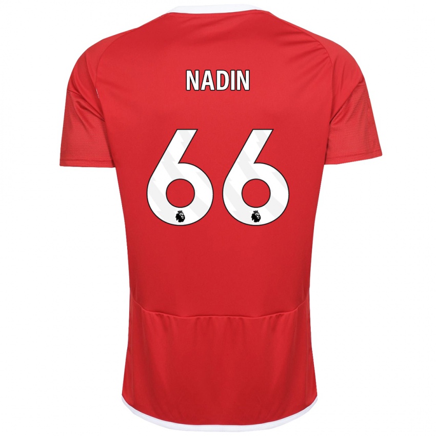 Kinder Jack Nadin #66 Rot Heimtrikot Trikot 2023/24 T-Shirt