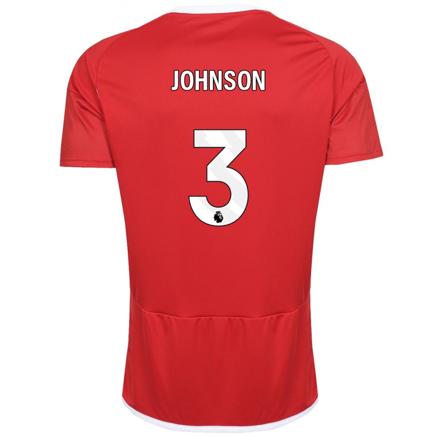 Kinder Nat Johnson #3 Rot Heimtrikot Trikot 2023/24 T-Shirt