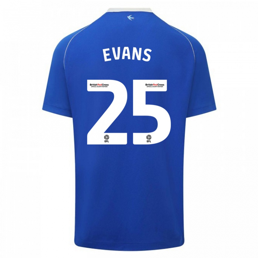 Kinder Kieron Evans #25 Blau Heimtrikot Trikot 2023/24 T-Shirt