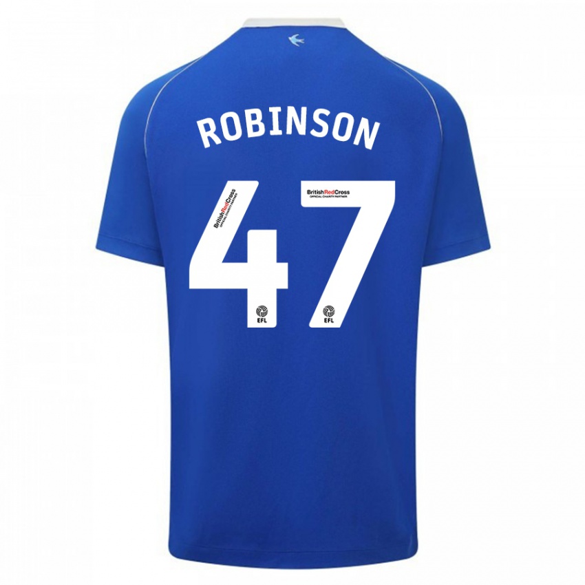 Kinder Callum Robinson #47 Blau Heimtrikot Trikot 2023/24 T-Shirt