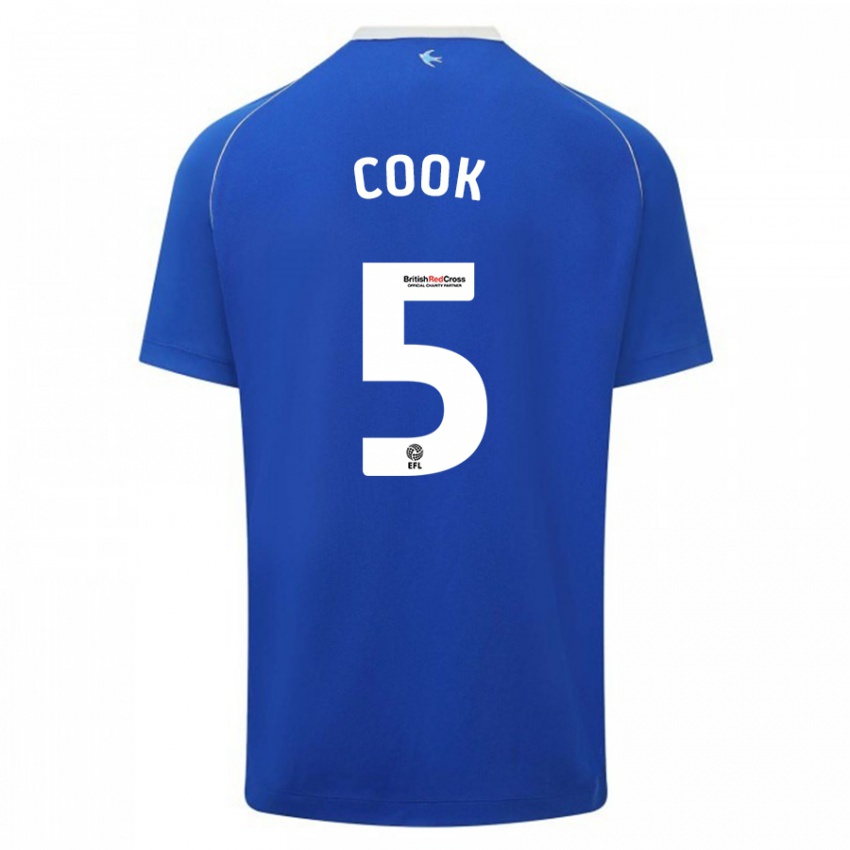 Kinder Freddie Cook #5 Blau Heimtrikot Trikot 2023/24 T-Shirt