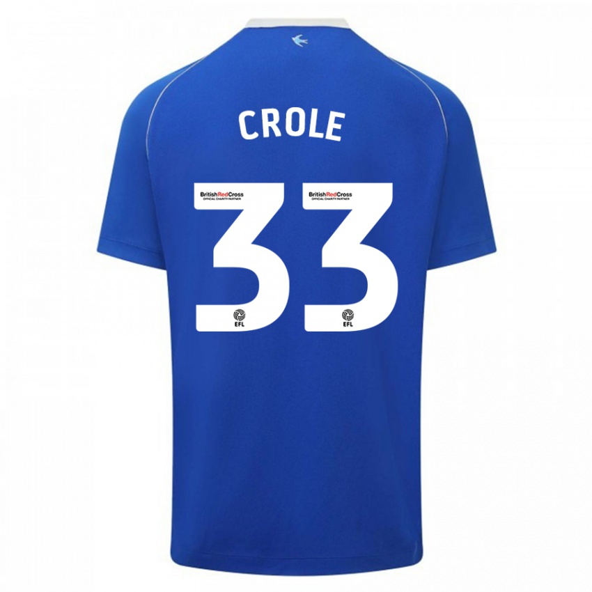 Kinder James Crole #33 Blau Heimtrikot Trikot 2023/24 T-Shirt