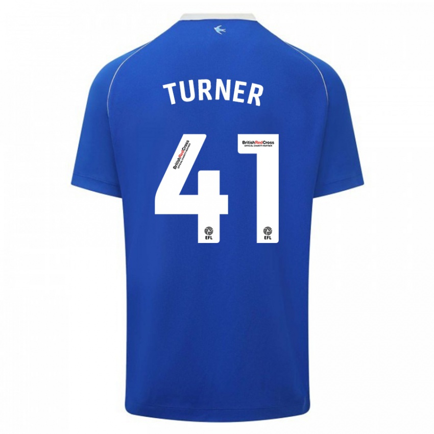 Kinder Matthew Turner #41 Blau Heimtrikot Trikot 2023/24 T-Shirt