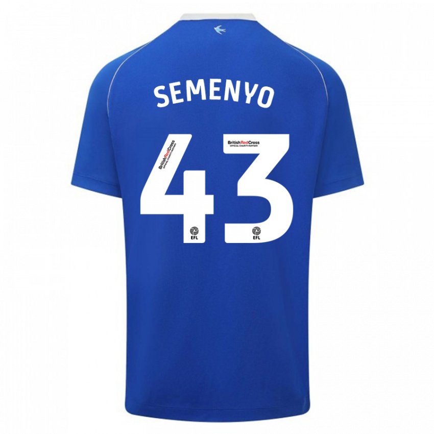 Kinder Jai Semenyo #43 Blau Heimtrikot Trikot 2023/24 T-Shirt