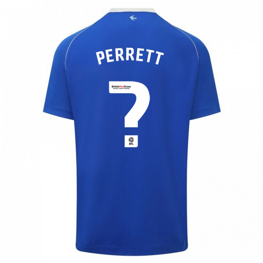 Kinder Troy Perrett #0 Blau Heimtrikot Trikot 2023/24 T-Shirt