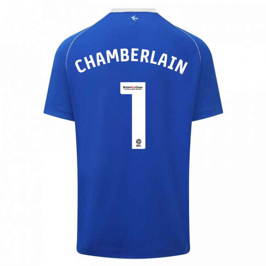 Kinder Ceryn Chamberlain #1 Blau Heimtrikot Trikot 2023/24 T-Shirt