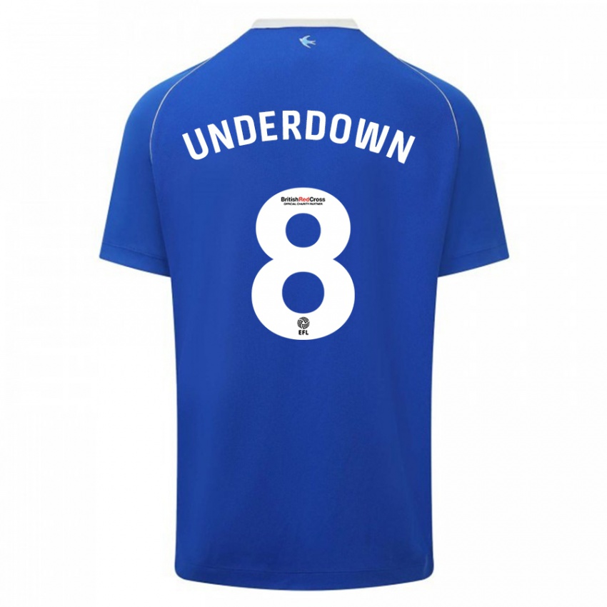 Kinder Kanisha Underdown #8 Blau Heimtrikot Trikot 2023/24 T-Shirt