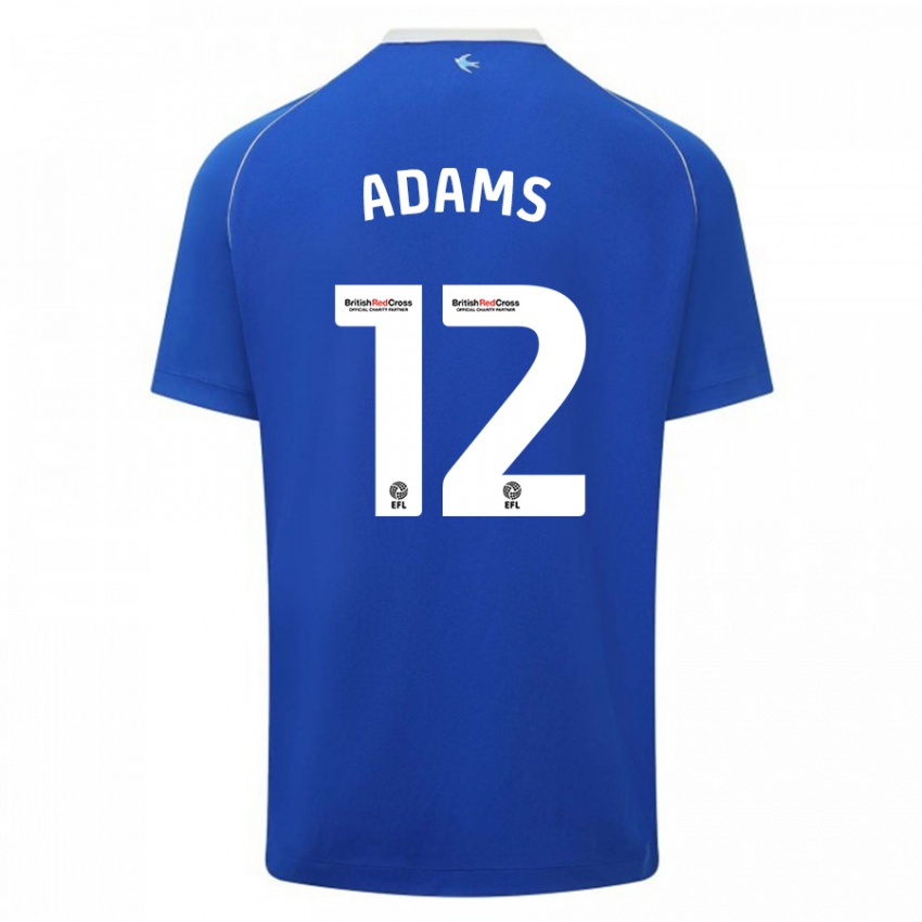 Kinder Kelly Adams #12 Blau Heimtrikot Trikot 2023/24 T-Shirt