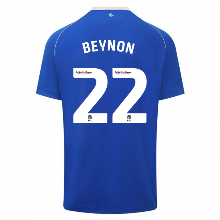 Kinder Emma Beynon #22 Blau Heimtrikot Trikot 2023/24 T-Shirt