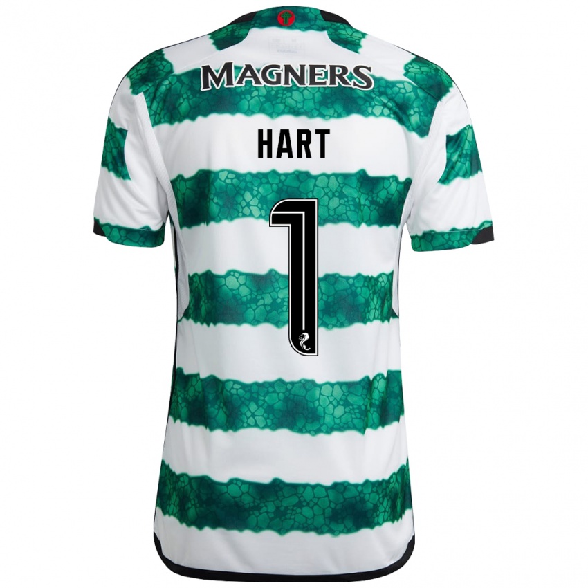 Kinder Joe Hart #1 Grün Heimtrikot Trikot 2023/24 T-Shirt