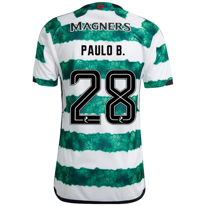 Kinder Paulo Bernardo #28 Grün Heimtrikot Trikot 2023/24 T-Shirt