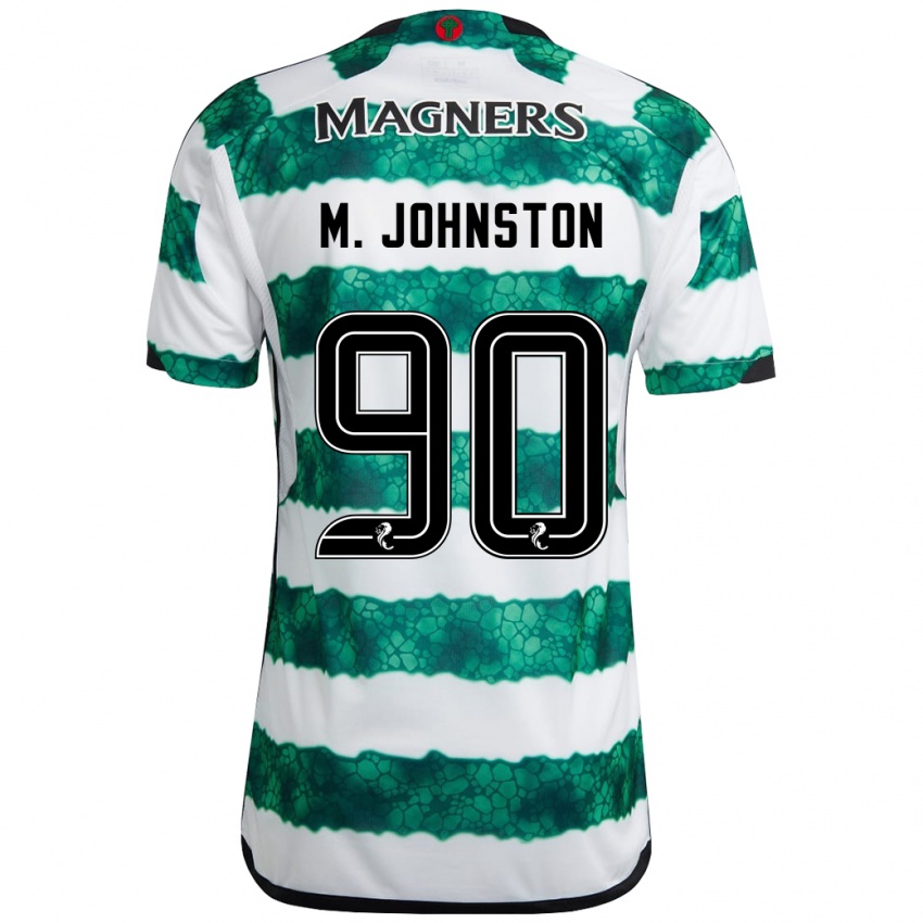 Kinder Mikey Johnston #90 Grün Heimtrikot Trikot 2023/24 T-Shirt