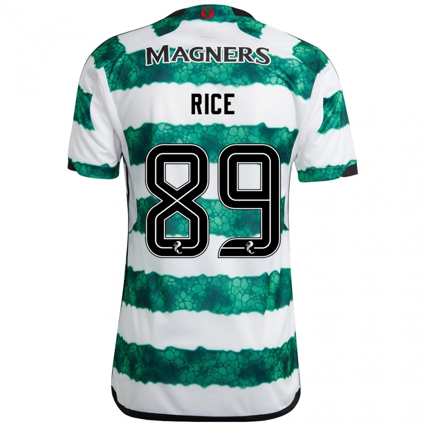 Kinder Aidan Rice #89 Grün Heimtrikot Trikot 2023/24 T-Shirt