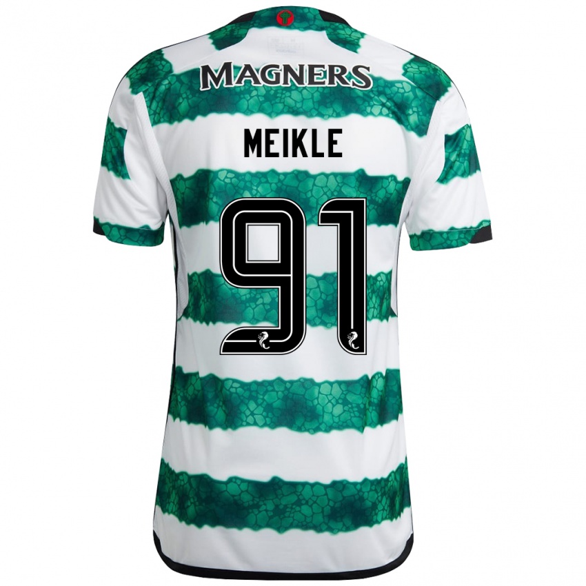 Kinder Jamie Meikle #91 Grün Heimtrikot Trikot 2023/24 T-Shirt