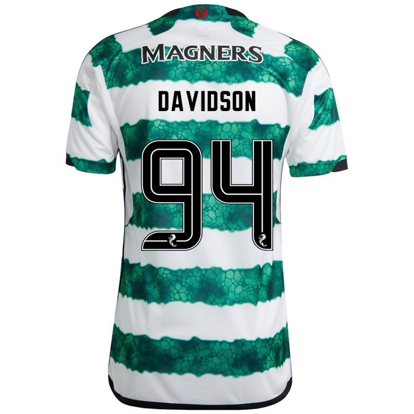 Kinder Alasdair Davidson #94 Grün Heimtrikot Trikot 2023/24 T-Shirt