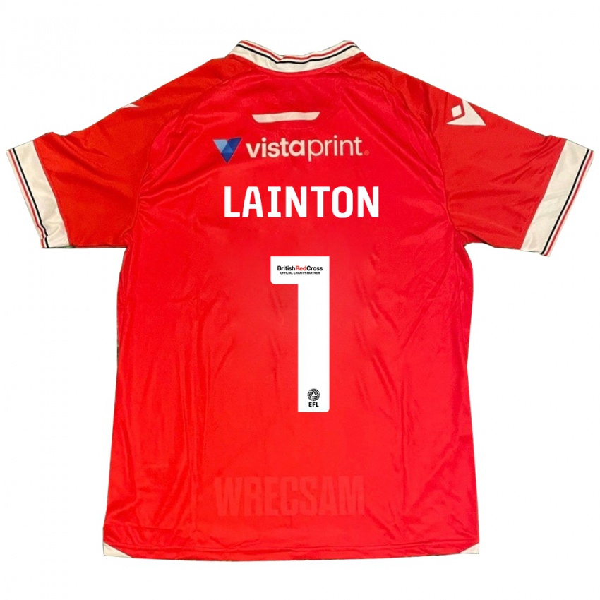 Kinder Rob Lainton #1 Rot Heimtrikot Trikot 2023/24 T-Shirt