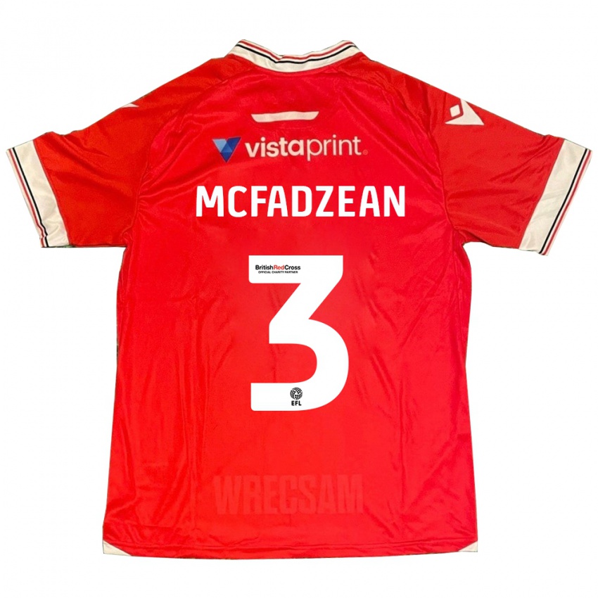 Kinder Callum Mcfadzean #3 Rot Heimtrikot Trikot 2023/24 T-Shirt