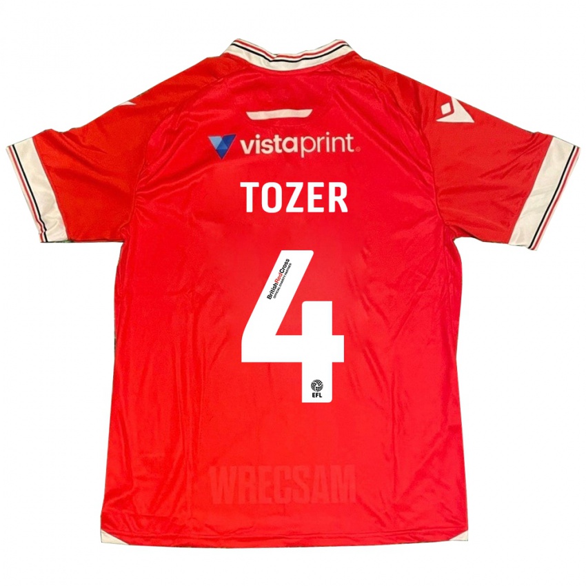 Kinder Ben Tozer #4 Rot Heimtrikot Trikot 2023/24 T-Shirt