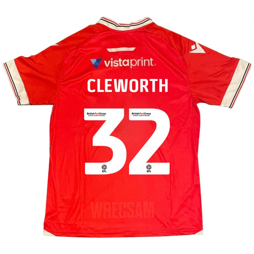 Kinder Max Cleworth #32 Rot Heimtrikot Trikot 2023/24 T-Shirt