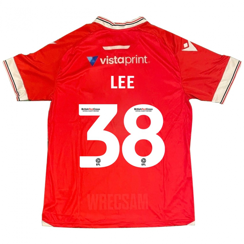 Kinder Elliot Lee #38 Rot Heimtrikot Trikot 2023/24 T-Shirt