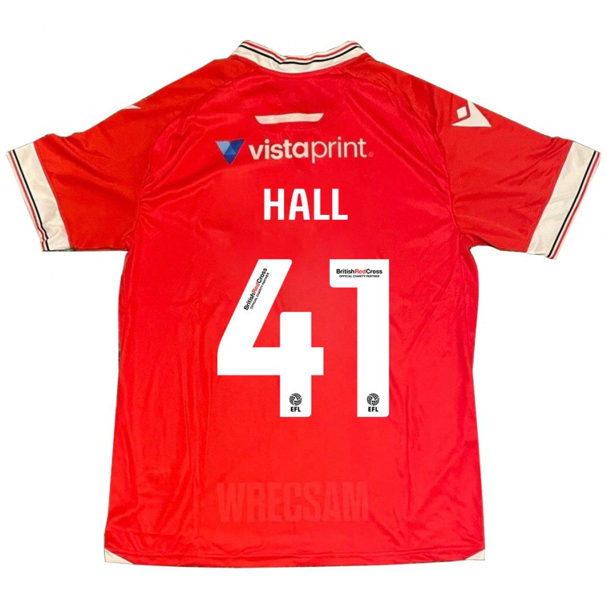 Kinder Liam Hall #41 Rot Heimtrikot Trikot 2023/24 T-Shirt