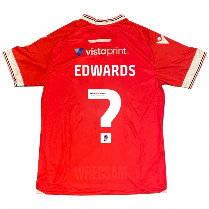 Kinder Callum Edwards #0 Rot Heimtrikot Trikot 2023/24 T-Shirt