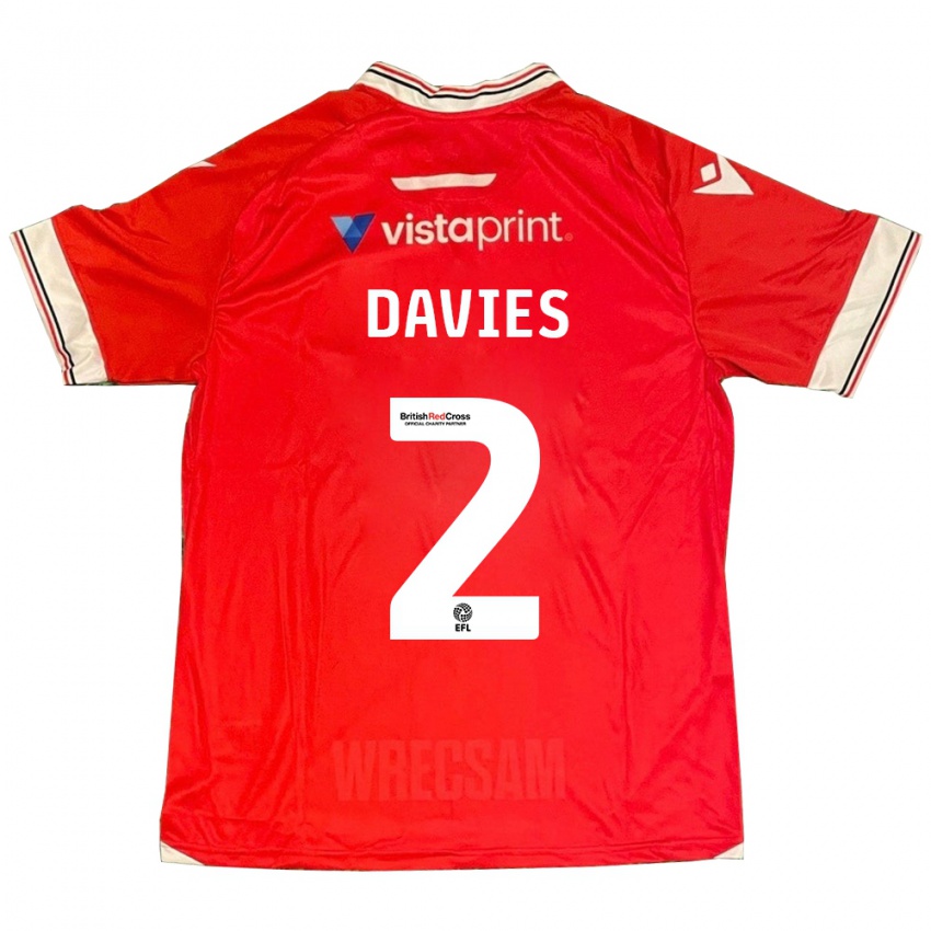 Kinder Phoebe Davies #2 Rot Heimtrikot Trikot 2023/24 T-Shirt