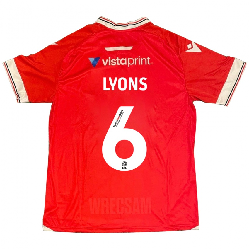 Kinder Lauryn Lyons #6 Rot Heimtrikot Trikot 2023/24 T-Shirt