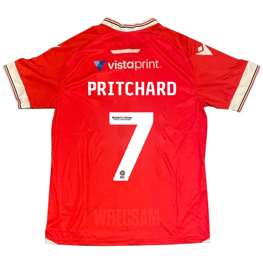 Kinder Rebecca Pritchard #7 Rot Heimtrikot Trikot 2023/24 T-Shirt