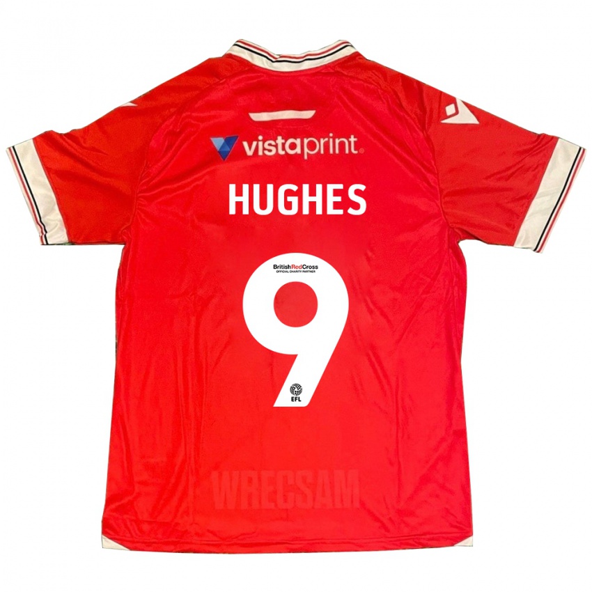 Kinder Rosie Hughes #9 Rot Heimtrikot Trikot 2023/24 T-Shirt