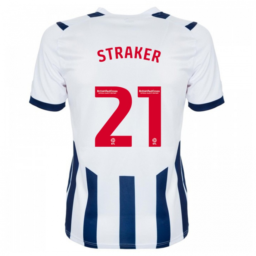 Kinder Jannelle Straker #21 Weiß Heimtrikot Trikot 2023/24 T-Shirt